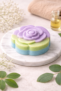Multicolored eucalyptus soap